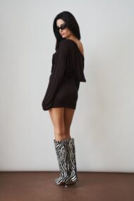 Sola Mini Dress Chocolate - Image 3