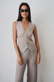 Ele Button Vest Top