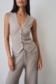 Ele Button Vest Top - Image 2