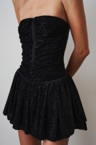 Audrey Sparkle Velvet Mini Dress - Image 2