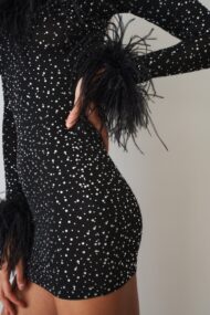 Margot Feather Diamond Mini Dress - Image 2