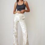Power Pants White Sequin